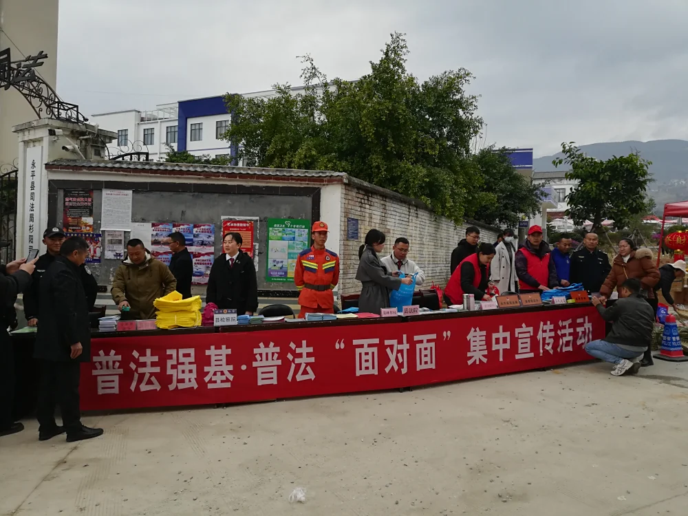 云南永平县科协到杉阳镇开展2024年法治宣传教育集中宣传志愿服务活动